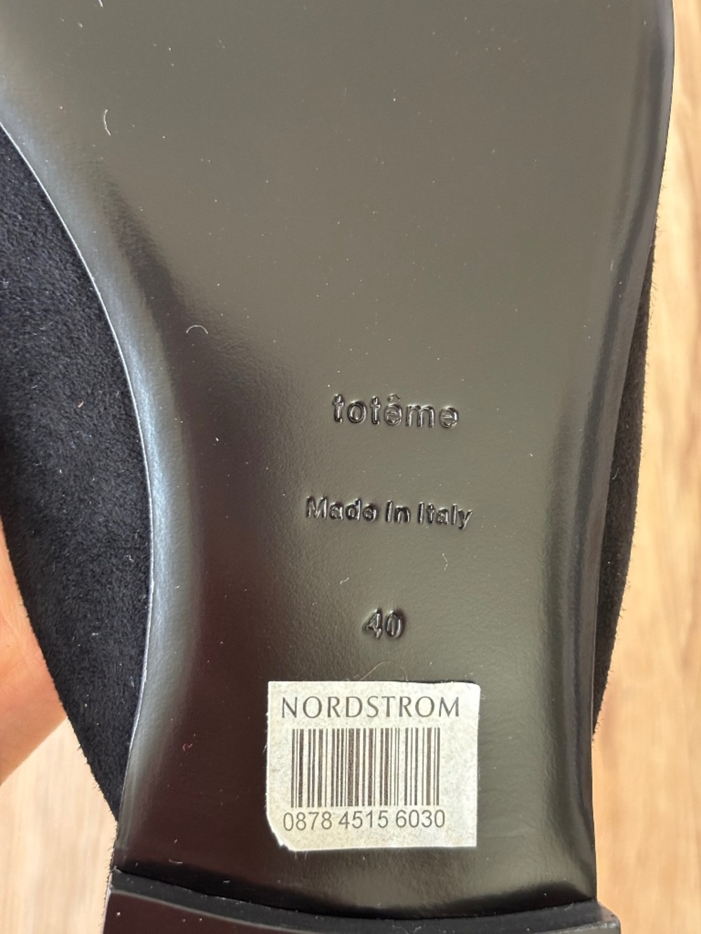 ★100% Authentic NEW Org. $530 Toteme Suede Flat Mules Black EU40★ - Picture 10 of 10